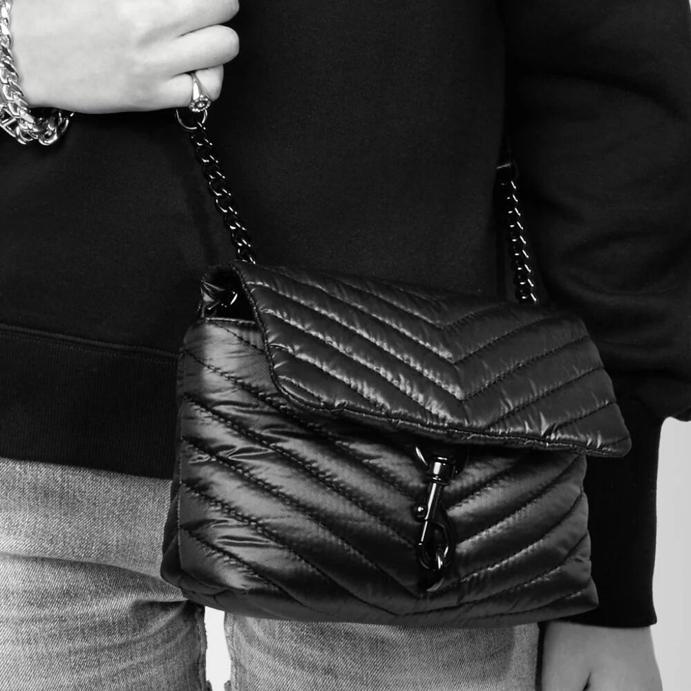 NWT Rebecca Minkoff Edie Nylon Crossbody *Black*